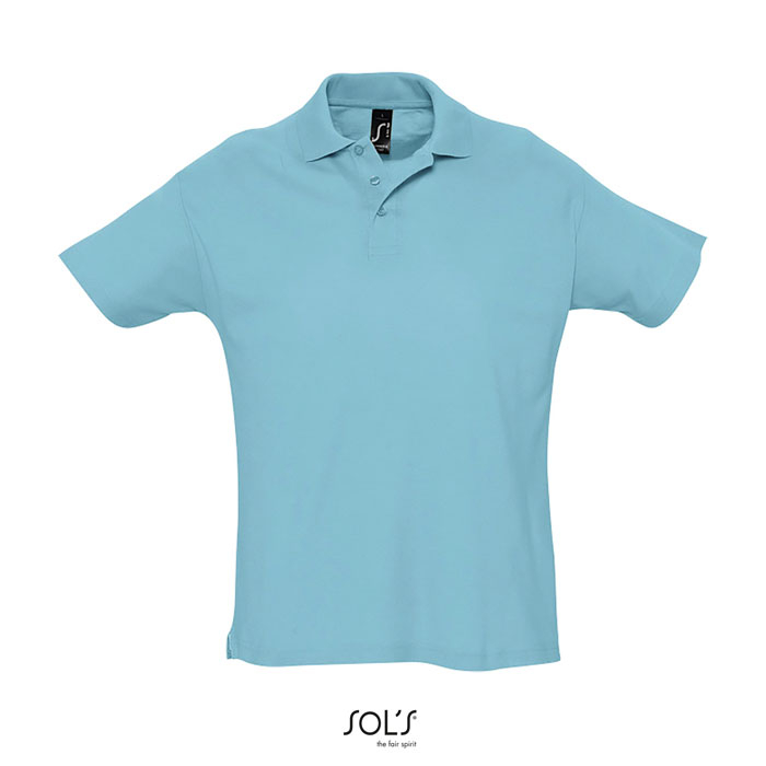 Polo homme publicitaire coton 170g - SUMMER bleu atoll